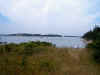 Looking into the cove at Wreck Island from the shore