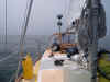 Motoring in flat seas to Buck's Harbor